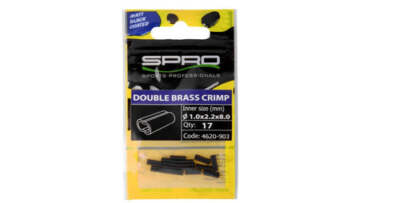 Spro Matte Black W-Brass Crimp Doppelklemmhülsen