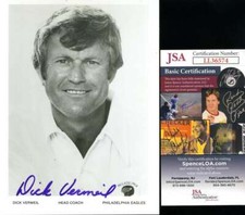 Dick Vermeil JSA Coa Hand Signed 5x7 Eagles Photo Autograph