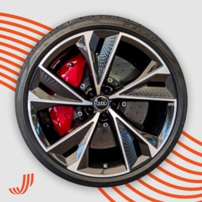 4 Neue Alufelgen AUDI ROTOR RS6 17'' Schwarz Poliert A1 A3 A4 A6 Q3 Q5 A7 A5 TT