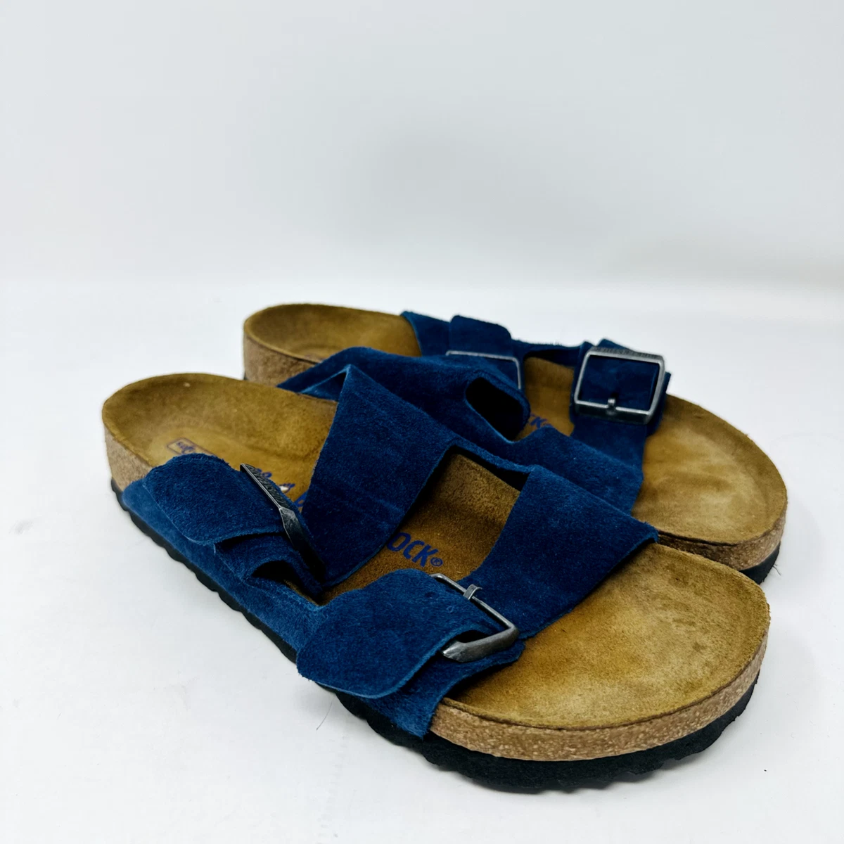 Birkenstock Arizona Suede Soft Footbed Sandals EU 38 Womens 7 7.5