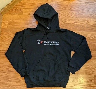 NWT NITTO TIRES Men's Black Hoodie Drawstring Pouch Sweatshirt Size Small