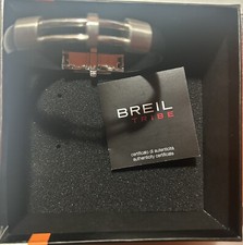 Bracciale Uomo Breil Pelle Acciaio Scontato Con Scatola E Certificato Mai Usato