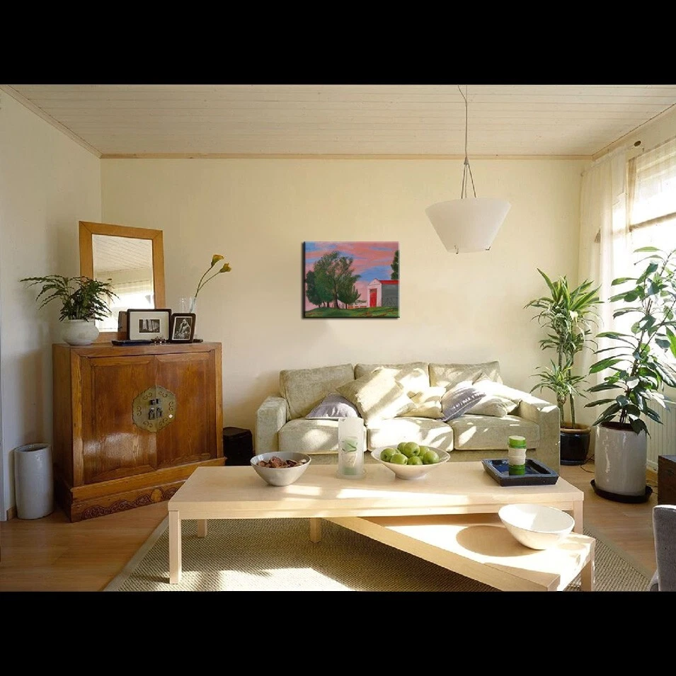 Pintura al óleo de granero de campo 20 x 16 pulgadas de Monica Fallini Foto 4 de 4