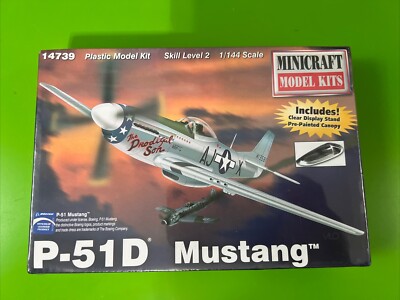 NIB Minicraft P-51D Mustang Stand & Canopy 1/144 Plastic Model Plane Kit 14739