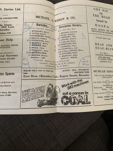 1974/75 Barnsley V Doncaster Rovers Football/Soccer Programme - Picture 3 of 3