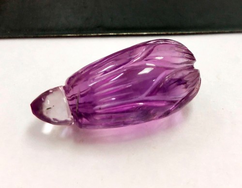Piedra preciosa suelta tallada en forma de gota de amatista púrpura natural - Imagen 6 de 23