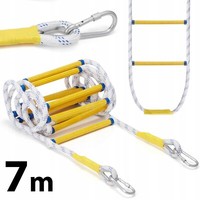 Strickleiter Kletterleiter Seilleiter Leiter 7M Kletterseil Max250Kg HäNgeleiter