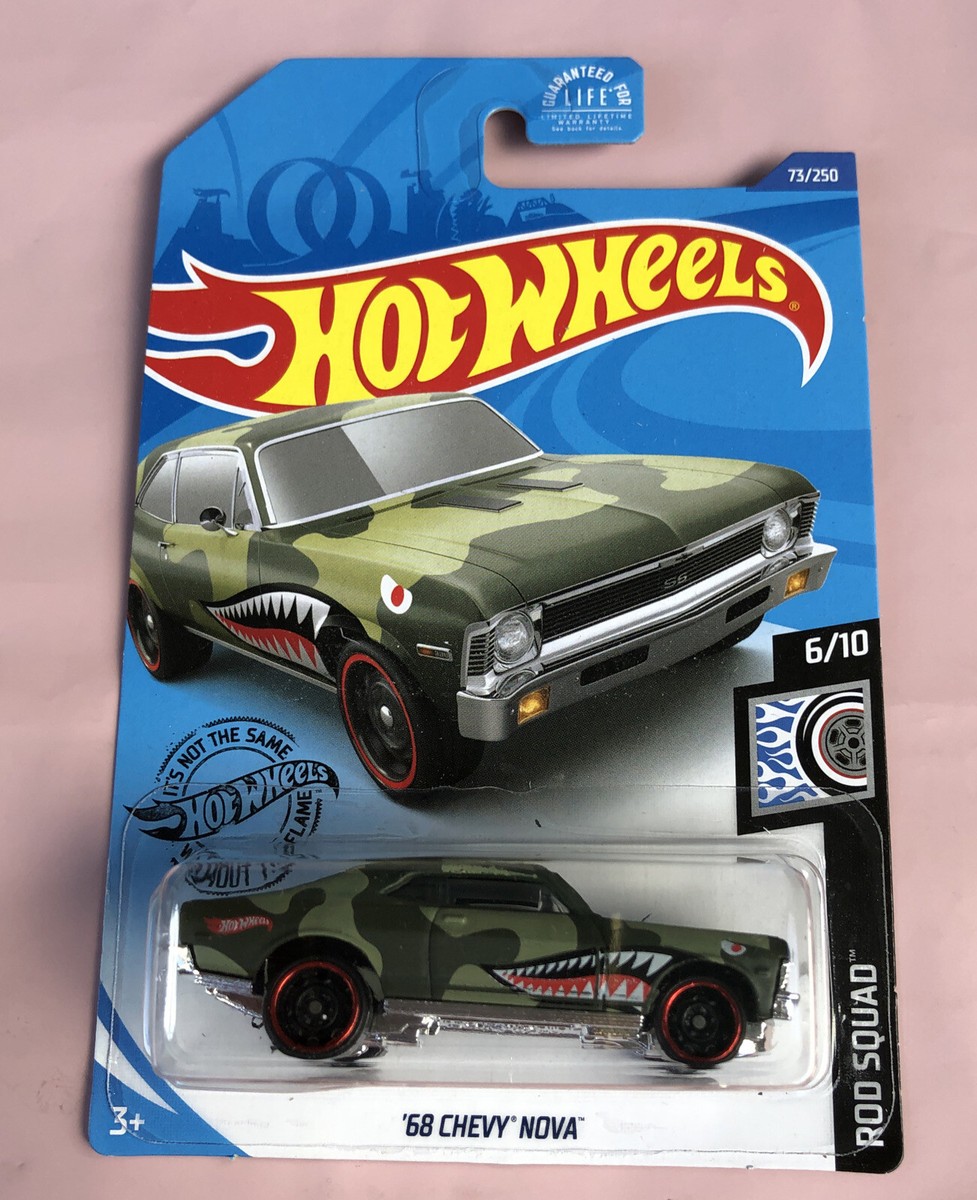 68 Chevy Nova - Hot Wheels - Green Camo - 73/250 - 1:64 6/10