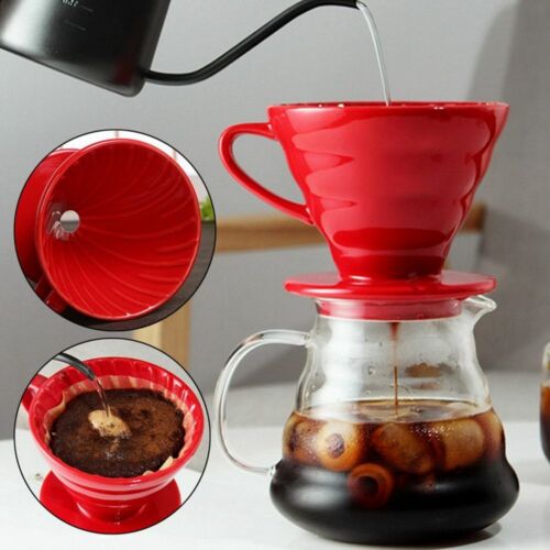 Ceramic Coffee Dripper Engine V60 Coffee Drip Filter Cup Permanent Pour Over UK