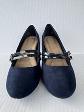 Giani Bernini Womens 8.5M Navy Blue Memory Foam Pumps Heels NIB YJ4