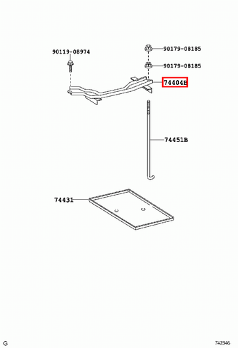 Genuine Toyota LandCruiser 200 Series VDJ UZJ URJ GRJ Battery Hold Down Clamp - Picture 4 of 6