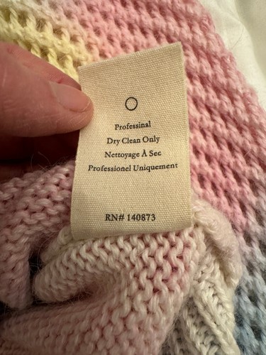 LoveShackFancy Rosie Jumper Sweater pastel rainbow ombre XS fits to M, RRP $390 - Picture 8 of 13