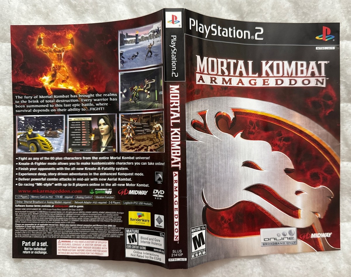 Mortal Kombat Armageddon Sony PlayStation PS2 Arcade Fighting