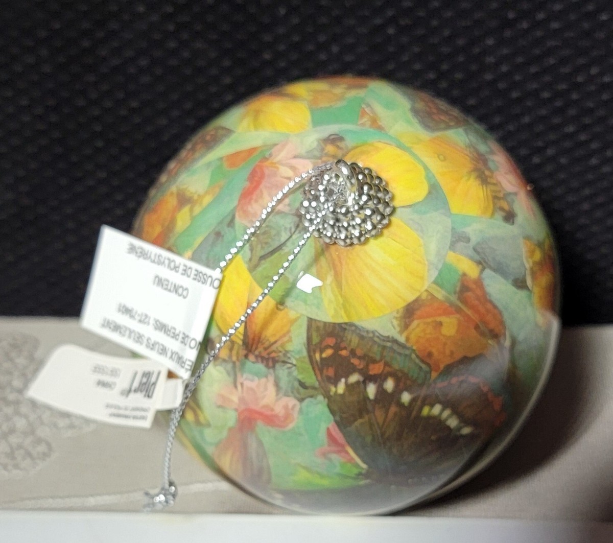&様 Pier 1 Imports Spring Floral & Butterflies Ornament-Polystyrene