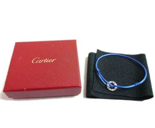 Authentic Cartier Love String Bracelet 2P White Gold #6085
