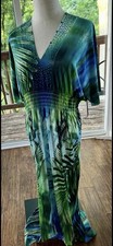 One World Dress Womens Multicolor Sleeveless Maxi XL Boho