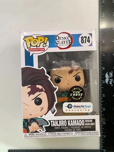 Funko Pop! Demon Slayer: Tanjiro Kamado #874 Chase Glow Galactic Toys Exc -CN B3