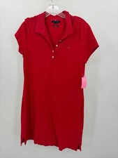 Pre-Owned Tommy Hilfiger Red Size Large Short Short Sleeve Dress