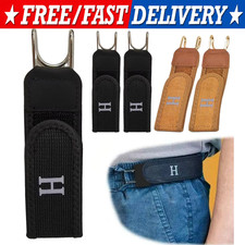 1PCS Tactical Metal Hook Elastic Belt Buckle-Less Invisible Waist Belt Closure