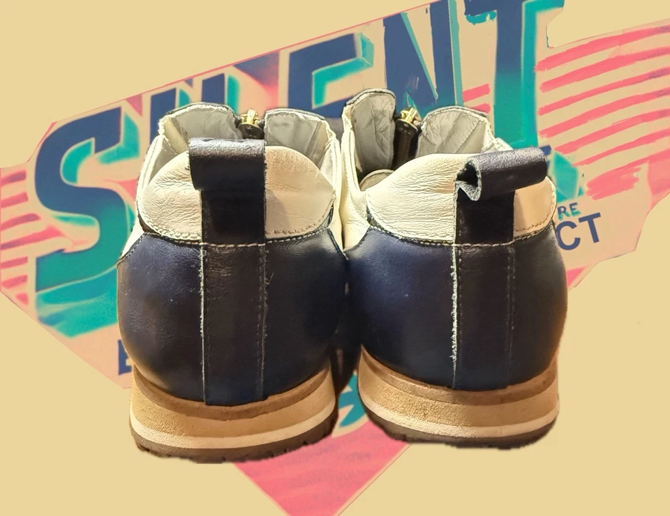 Tênis de golfe feminino Walter genuíno pop star panturrilha azul/branco 39 1/2 - Imagem 3 de 4