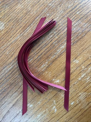 Maroon Red Ribbon Lot 22 Pieces 8 Crafts Wedding Floral Decor Christmas Holiday
