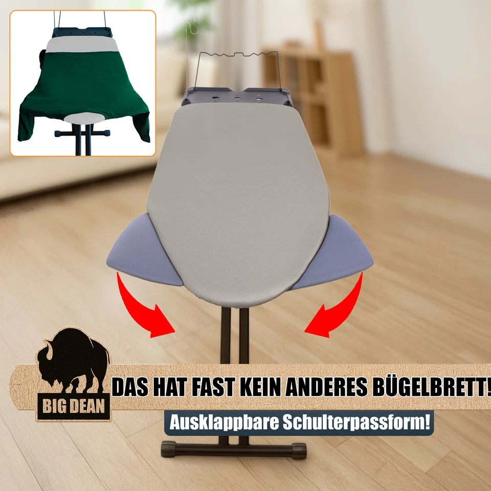 Bugelbrett XXL (120x45 cm Bugelflache) inkl. ausklappbarer Schulterpassform - Bild 2 von 4