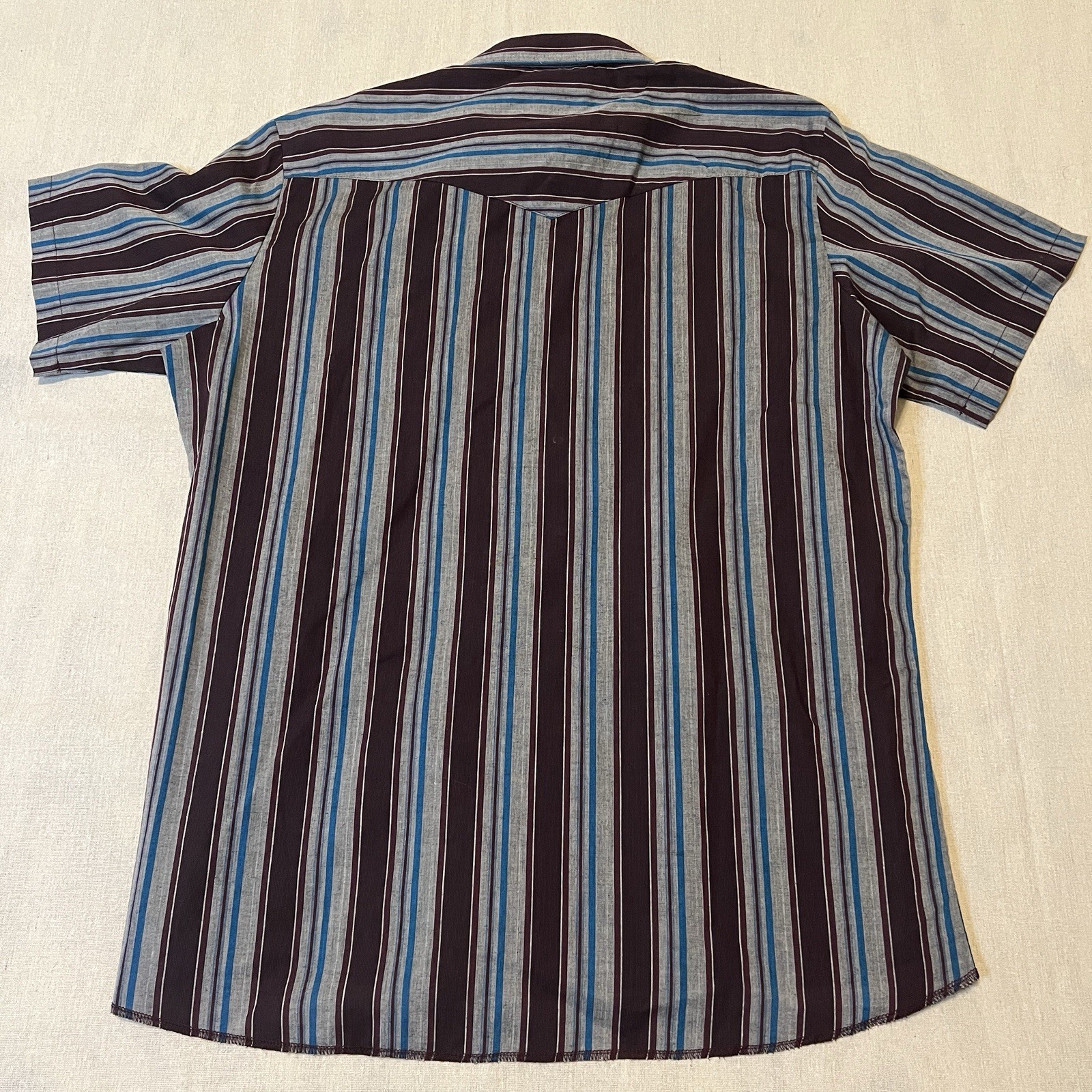 Wrangler Western Pearl Snap Shirt Men's XL TALL Red-Grey-Blue Plaid Shirt NWT thumbnail 10