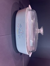 Vintage Corning Ware  A-1-B Country Cornflower Blue Ribbon 2.5L  Dish With Lid 