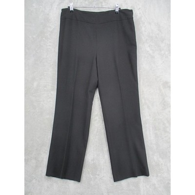 Jana Kos Pants Women 10 Straight Leg Trouser Side Zip Office Career Lined Black