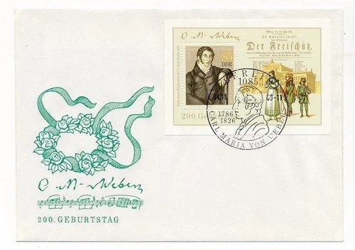 D150180 Paintings Art Carl Maria von Weber FDC East Germany