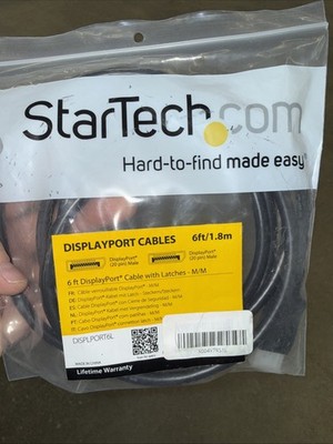Brand NEW 6 ft/1.8m StarTech DisplayPort to DisplayPort Computer Video Cable