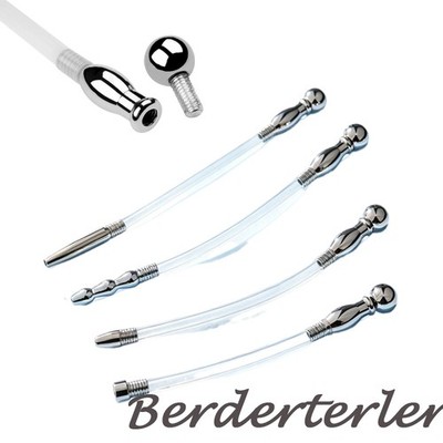 4 Styles To Choose Removable Stainless Steel Silicone Tube Dilator for Male
