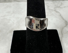 Sterling Silver Modern Wide Solid Ring Band - Size 6.75