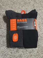 Mens Bass Outdoor Socks 6 Pack Moisture Wicki...