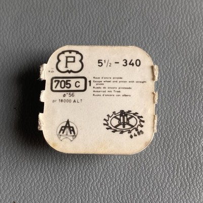 Genuine Peseux Escape Wheel  Cal. 340  Part 705 C NOS