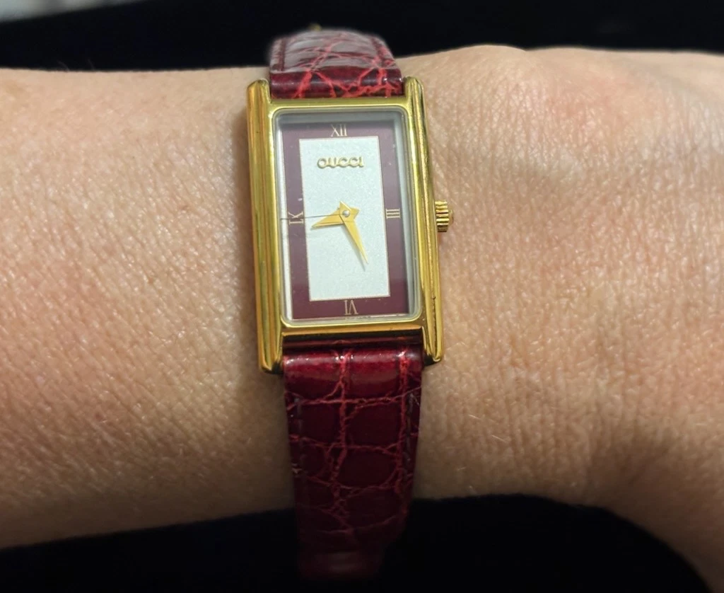 Orologio donna Gucci 2600L quarzo placcato oro rosso vintage