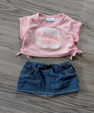 Build A Bear Princess Outfit Jean Skirt EUC Fits Most BAB