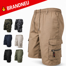 Herren Cargo Shorts Kurze Hose Sommer Bermuda...
