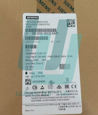 Siemens 6SL3210-1KE22-6AF1 SINAMICS G120C Inverter Drive, 3-Phase In, 0 → 550 Hz Out, 11 kW, 400
