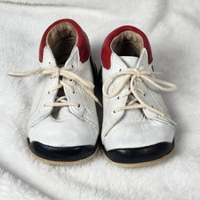 Vintage A7-S26 STRIDE RITE Leather Toddler White walking shoes Size 5.5W Korea