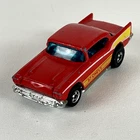 Hot Wheels '57 Chevy 1976 1:64 Diecast Red Vintage Blackwall Hong Kong Car