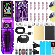 Adjustable Wireless Tattoo Machine Pen Set, 1.47 inch Screen, 1600mAh, 10v/10...