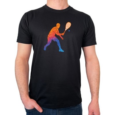 Herren T-Shirt Squash bunte Silhouette Geschenkidee Squash Geschenk Präsent Mitb