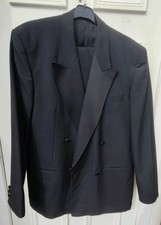 Men's Black Dinner/Evening Suit  Size Jacket  42" Chest Trousers 34W 29L 