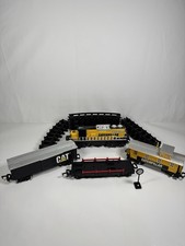 1992 Toy State Caterpillar Cat Motorized Train Boxcar Flatcar Caboose Track Read