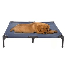 Elevated Dog Bed - 36x29.75-Inch Portable Pet Bed with Non-Slip Feet - Indoor/Ou
