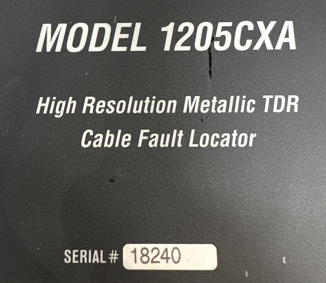 Riser Bond 1205CXA High Resolution Metallic TDR Cable Fault Locator
