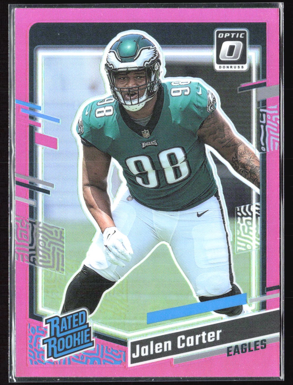 Jalen Carter Panini Donruss #381 Optic Preview-Pink