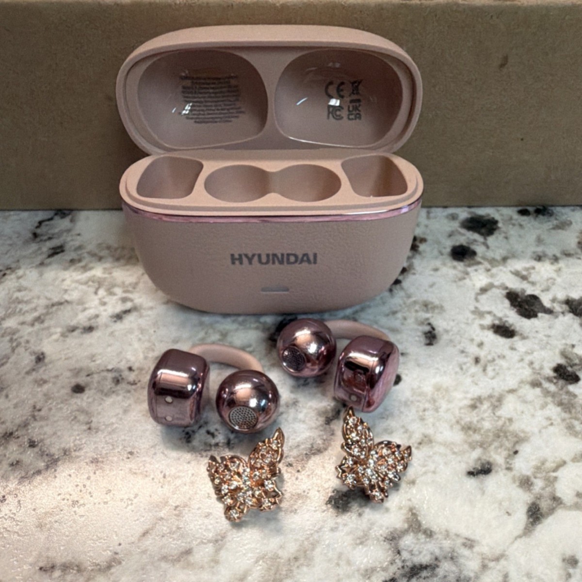 Hyundai HY-C03 Bluetooth True Wireless Earphones Pink 10mm Touch