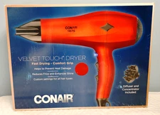Velvet Touch Hair Dryer 530RX 1875 W by Conair Fast Drying - Tourmaline Ceramic